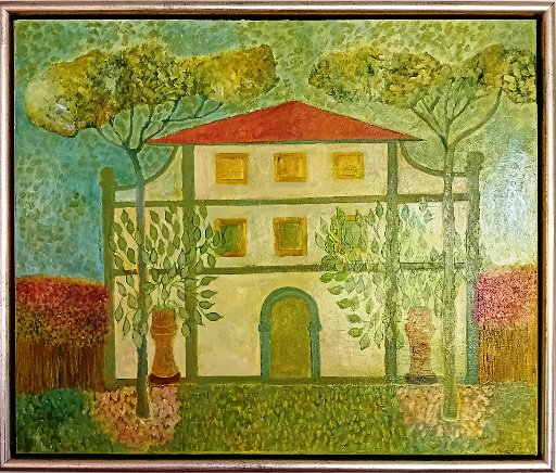 Palazzo in toscane.jpg - Palazzo in Toscane, olieverf op doek, 60x50cm